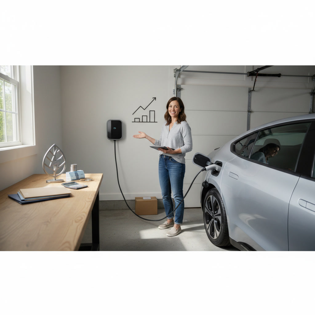 Professional electrician installing Level 2 EV charger with proper permits in Nashville Tennessee home